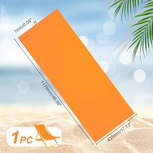AHANDMAKER Beach Sling Chair Replacement Fabric, Orangered Casual Lounge Chair Replacement Canvas Simple Patio Chair Replacement Fabric for Home Beach Chair Sling Chair (44.88x17.13inch) - Image 3