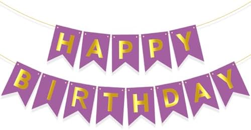 Rainbow Happy Birthday Banner - Colorful Bold Letters Party Backdrop Decor