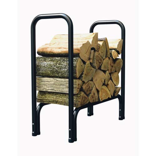 PanaceaBlack Powder Coated Steel Log Rack