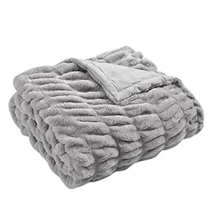 Casual Chic Lapin Ultra Fine Faux Fur Throw Blanket – Luxurious, Chic, Soft and Cozy 400 GSM Microfiber Blanket for…