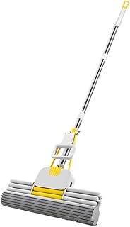 JCAKES Floor Mop,Hardwood Floor Mop,Flat Mop,Wood Floor Mop,Dust Mop for Hardwood Floors,Wet Mop,Household Sponge Mop, Roller Type Absorbent Cotton Mop for Kitchen, Living Room, Bedroom
