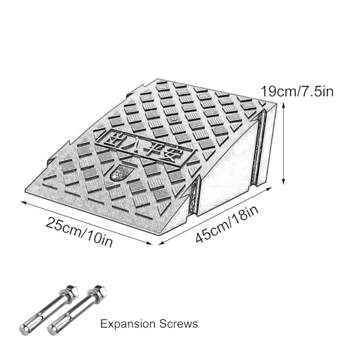 Rampas portátiles de plástico 2 Pcs 25x45x19 cm negro miniatura 2
