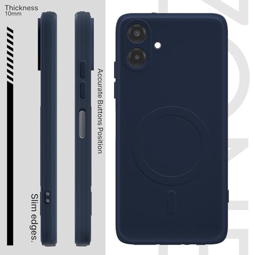Image of Pikkme Back Cover for Samsung Galaxy F70e 5G | M07 | F07 | A07 | A07 5G Soft Matte Silicone Mag-Safe Design (Mag-Safe Not Support) Camera Protection | Slim Fit Bumper Cover (Blue)
