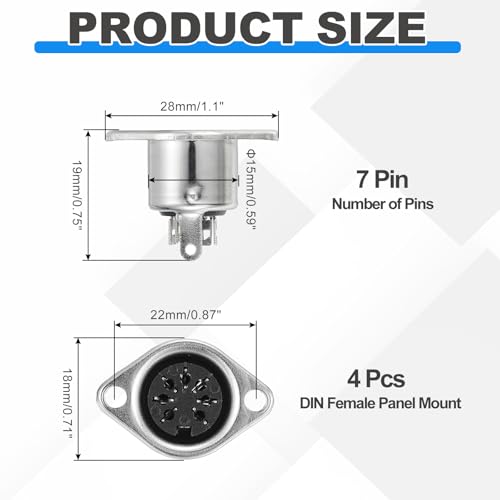 Conector DIN S-Video 7 pines Hembra Panel Pack 6 miniatura 2