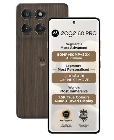 Image of Motorola Edge 60 Pro (Pantone Walnut, 256 GB) (8 GB RAM)