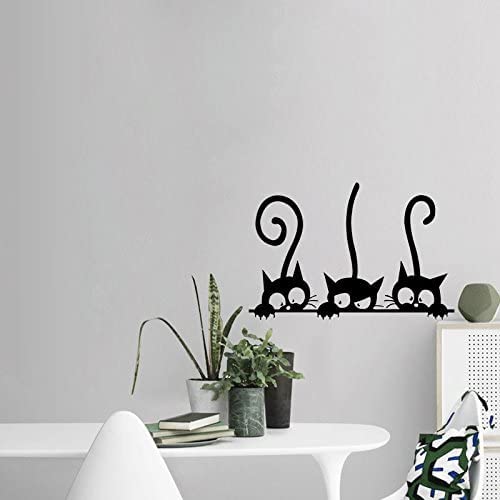 Decaltor Wall Pvc Wall Sticker Decal Quote Art Vinyl Cat Pattern 8''×12' Black #TOP6