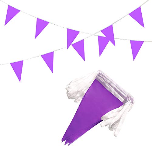 Tsmd Solid Purple Pennant Banners Flags String Diy Bunting Flags,Party Decorations For Grand Opening,Kids Birthday,Party Events Celebration #TOP8