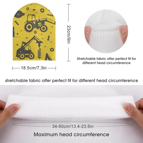 Multicolor Construction Trucks Tractors Kids Beanie Hat for for Girls Boys Children Cap Winter Knitted Chemo Cancer Headwear Accessories Gifts Decoration2