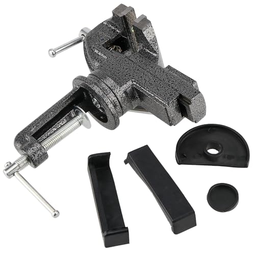 DAKFOOK 80mm Table Vice - 360° Swivel Base Heavy Duty Vice, Cast Iron 6 DAKFOOK 80mm Table Vice - 360° Swivel Base Heavy Duty Vice, Cast Iron - Image 6