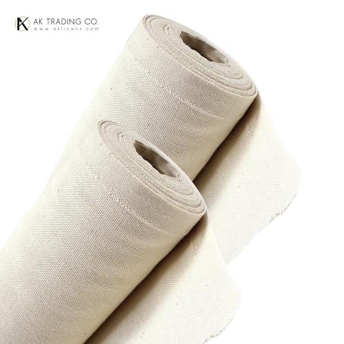 Image of AK Trading CO. | Premium 7oz Natural Cotton Duck Canvas Fabric | 60'' Wide | Arts & Crafts, Upholstery, Home Projects - Lightweight & Durable - Perfect for Crafts, Apparel, and Decor - 50 Yards