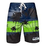 FOCO Seattle Seahawks NFL Mens Sunset Boardshorts - L