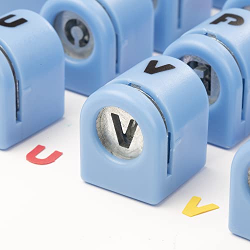 Scrapbook Paper Punchers- 37Pc Mini Paper Punchers W Case & Holder - Letters & Numbers #TOP5