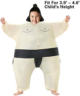 Sumo Wrestler Inflatable Costume for Child Sumo Suit Halloween Costume, One Size Fits