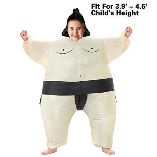 Sumo Wrestler Inflatable Costume for Child Sumo Suit Halloween Costume, One Size Fits