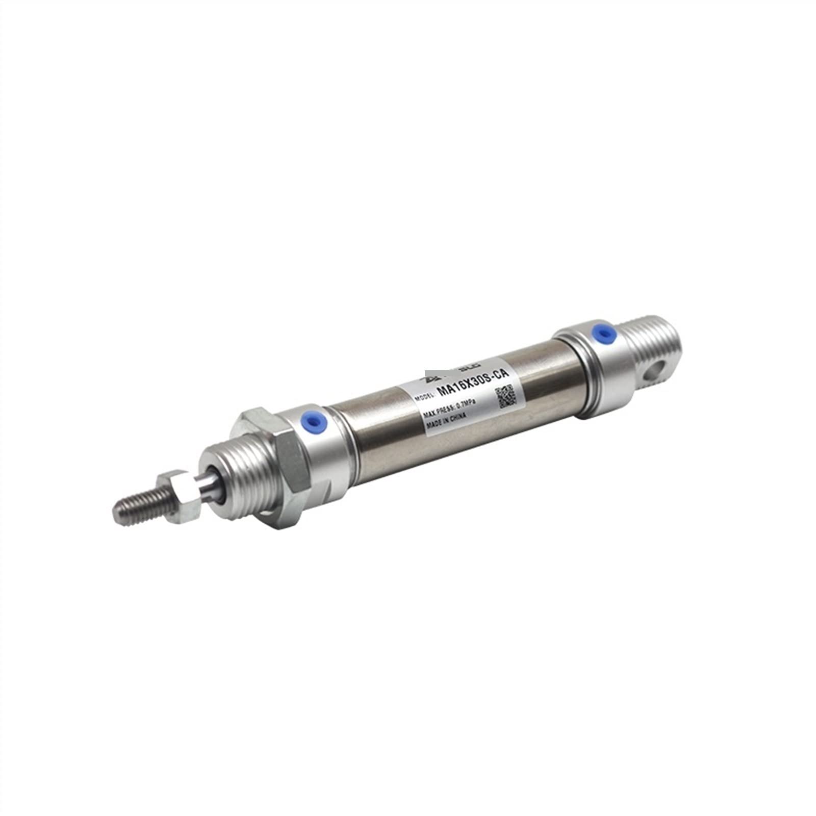 Pneumatischer Edelstahl-Luftzylinder Bohrung 32 mm 10-300 mm Hub Double Action Rundzylinder MA32x100S-U-CM 1St(MA32X10S,-U Flat-end type)