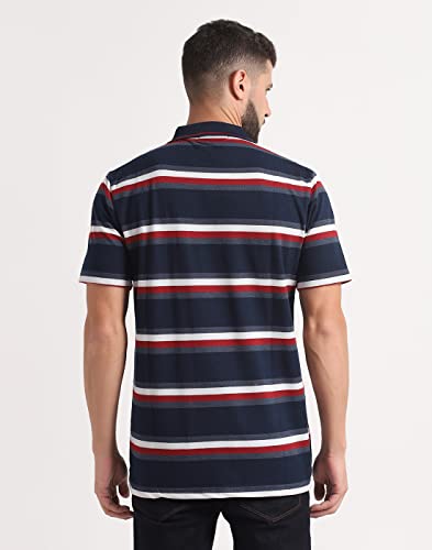 Image of INKKR Highflay Striped Men Regular Fit Polo Neck T-Shirt Combo