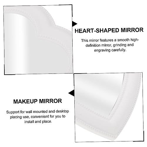 Espejo de Maquillaje de Escritorio Forma de Corazón IMIKEYA miniatura 7