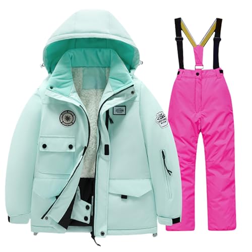 Betadog Girls' Toddler Heavyweight 2-Piece Snowsuit Set Ski Jacket & Snow Baby Girls Snow Pants Skiing Set2
