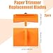 2pcs 157400-1001 Paper Trimmers Blades, Portable Paper Cutter Replacement Blades for High Profile Cutting Blade Replaces 1968701001 1968701005