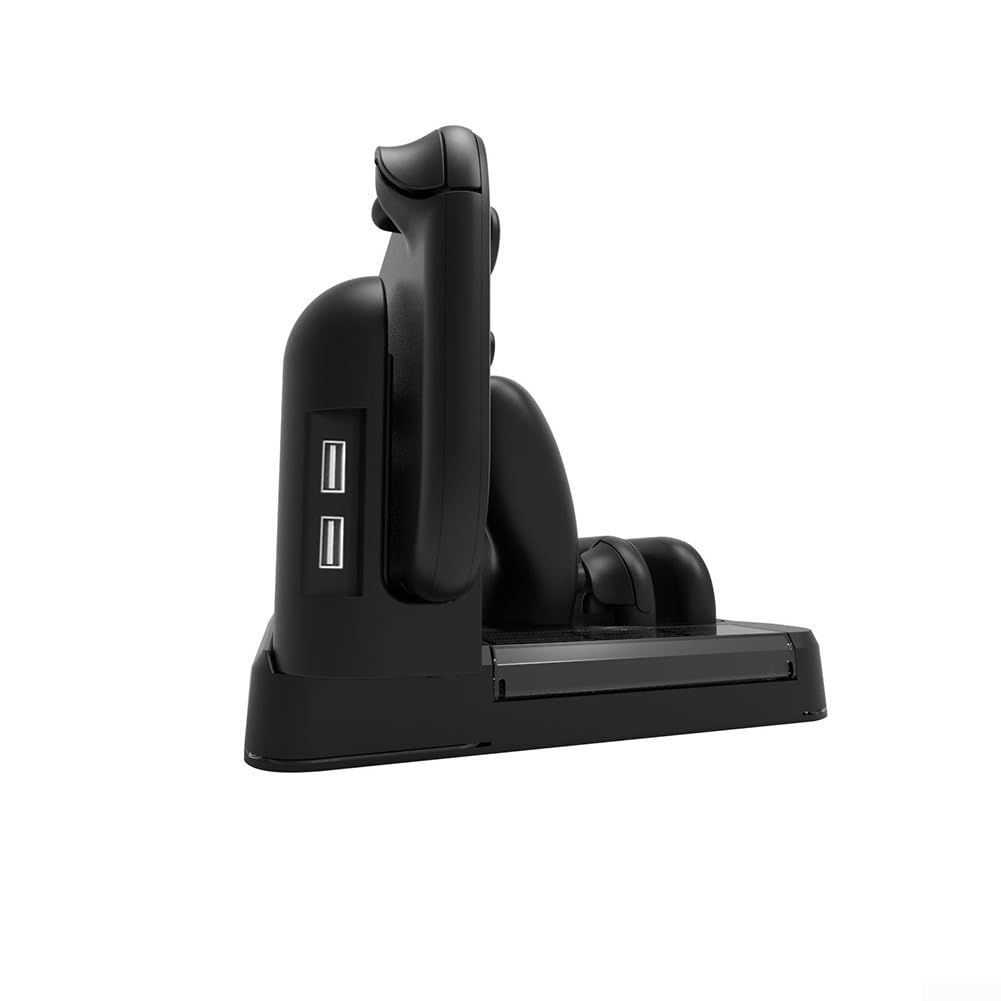 Station de charge pour Switch 2 avec ventilateur de refroidissement - Station de chargement et support de rangement pour cartes de jeu - Accessoire de console ABS compact - Noir