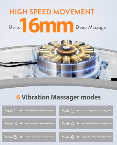 Image of Portable Cordless Menstrual Heating Pad with 6 Heat Levels and 6 Massage Modes, Heating Pad for Period Cramps, 3s Fast Heating Gift for Women and Girl(Black)