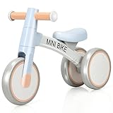DREAMADE Balance Fahrrad für 1-3 Jahr, Lauflernrad ohne Pedal für Jungen & Mädchen, Fahrrad 3 Räder, Dreirad aus Aluminiumlegierung, Geschenk für Kinder (Blau)