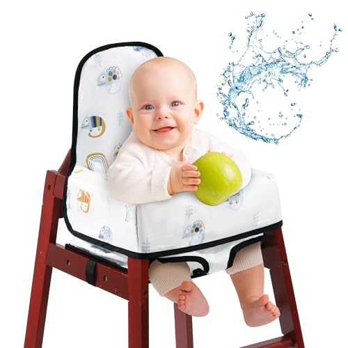 BALAPET Resuable 100% Waterproof High Chair Cover with Back Support for Restaurant, Baby Chair Protector Cover for Wooden or Restaurant High Chair, Protect Against Messy Meals and Dirty