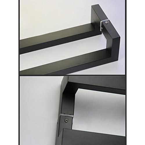 Poignée de porte en verre tube carré inox 304 noir mat 400mm - 5
