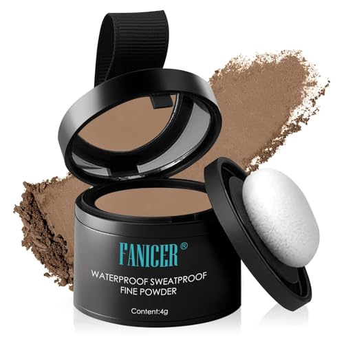 Hair Line Powder, Ritocco Ricrescita Capelli, Camuffa Le Aree Sottili, Copertura Radice Del Capello, Effetto Fuller E Corposo, Per Uomo E Donna, Pratico E Portatile-4g (Marrone Medio)
