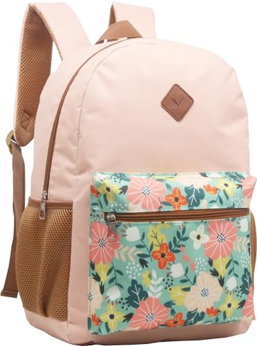 Mochila Juvenil Feminina Varias Estampas Yepp MF8159 (Rosê/Marrom)