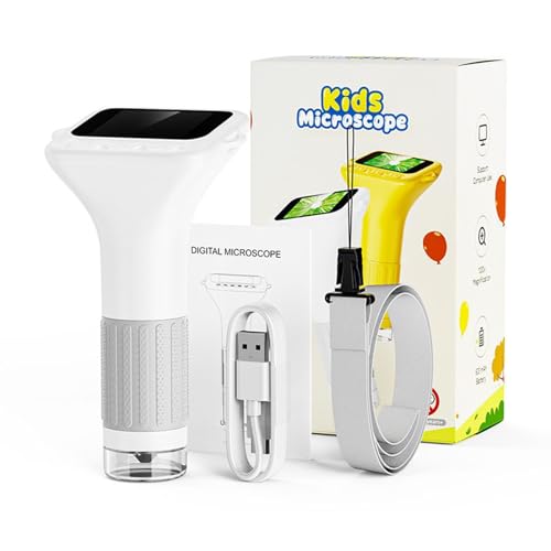 Microscope portatif enfant : loupe de poche 1000X et jouet scientifique de vacances