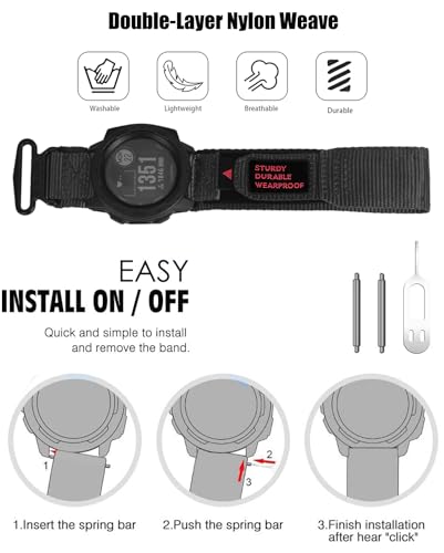 Correa para reloj Olytop Nylon 22mm compatible Garmin miniatura 5