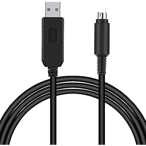 USB RS232 to mini DIN 8P male Programming CAT cable With FTDI for Yaesu FT-857 FT-857D FT-897D CT-62 Kenwood PG-5G PG-5H NEC plasma (For Yaesu FT-857 FT-857D FT-897D CT-62) Cover