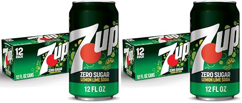7UP Zero Sugar Lemon Lime Soda, 12 fl. oz. Cans, (Pack of 24)