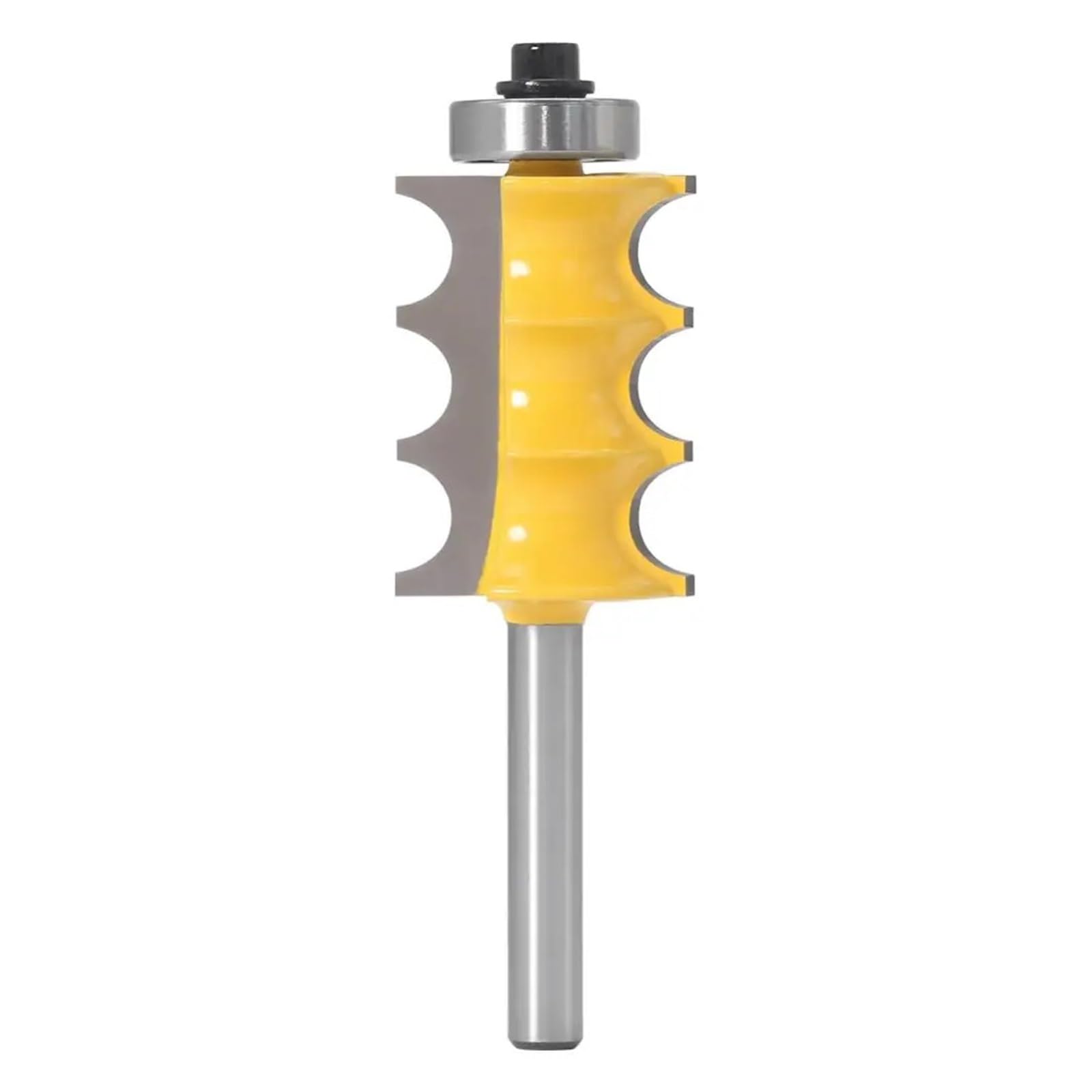 Punta for fresa con finitura a tripla perlina, 1 pezzo, gambo da 1/4", 6 mm
