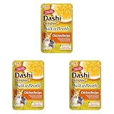 INABA Dashi Delights Silky Broth, Nassfutter für Katzen mit Huhn, in feiner Fischbrühe, Proteinreich, Natürliche Zutaten, 40 g (3er Pack)