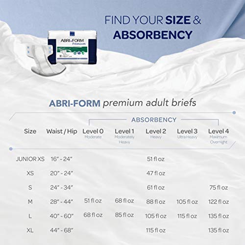 Abena Abri-Form Premium Incontinence Briefs, Level 4, (Small To Extra Large Sizes) Medium, 56 Count #TOP6