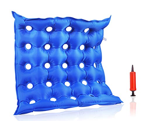 Preisvergleich Produktbild Luftaufblasbares Premium-Sitzkissen, hitzeversiegelte Konstruktion für Strapazierfähigkeit, Kissen für Rollstuhl und täglichen Gebrauch, ideal für langes Sitzen, FDA-genehmigt