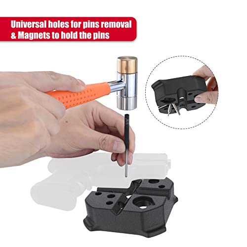 Pridefend 8 Pcs Roll Pin Punch Set,Premium Punch Set,Made Of Solid All-Steel Material,Punch Removing Repair Tools For Machinery Maintenance (With Bench Block) #TOP4