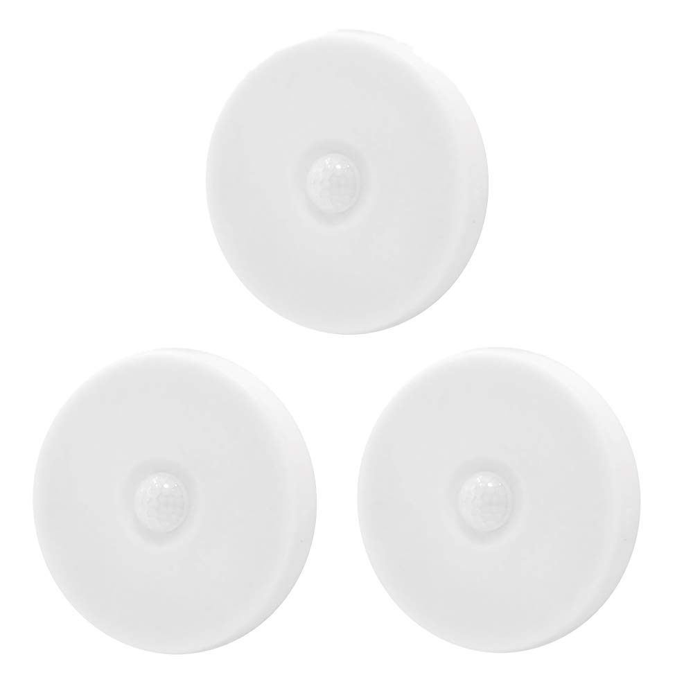 La luz del sensor, Armario de luz, LED portátil noche la luz, carga por USB, Stick-en cualquier lugar de escaleras, luces seguras para pasillo, baño, dormitorio, cocina (Pack de 3),Warm light
