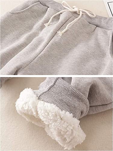 Mulheres Sherpa Fleece Linhou Corredores Com Bolso De Lã De Bolso Sorto De Mole De Inverno Térmico T