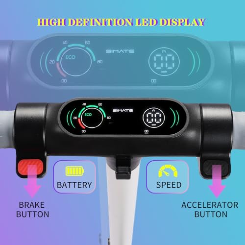 Patinete Eléctrico para Niños - Ligero y Plegable, para Edades de 6 a 12 Años, Autonomía de 5-8 km,Velocidades 8/10/14 km/h, Pantalla LED y Luces Coloridas (Gris) - imagen 2