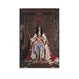 チャールズ2世の似顔絵ポスター ウォールアート 部屋飾り キャンバス 絵画 ベッドルーム ポスター リビング 壁の絵16x24inch(40x60cm)