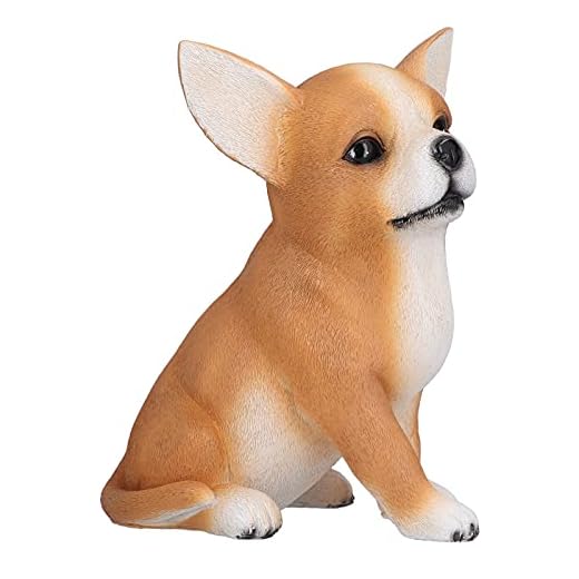 Estátua de cachorro, estátua de jardim segura e não tóxica Aparência bonita polida à mão para decoração de jardim para decoração de varanda para decoração ao ar livre