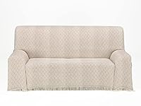 Foulard Mult. Violett, 180 x 260 cm, Beige