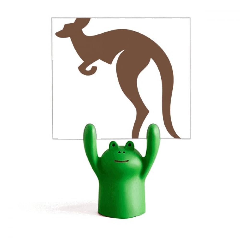 Porte-mémo Australie avec contour marron grenouille pour bureau