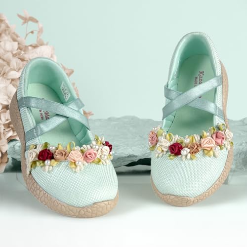 Image of KazarMax Kids Girls Floral Ballet Flat Ballerina