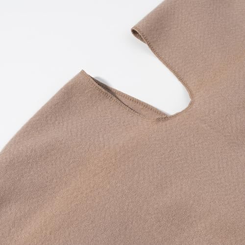 Écharpe pull cape de qualité supérieure pour femme étole raffinée à pompons coupe moderne