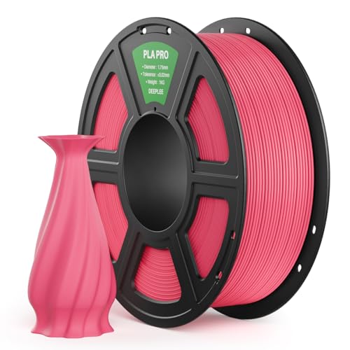 DEEPLEE PLA PRO Filament 1.75mm, Stronger Toughness 3D Printer Filament, PLA Filament Dimensional Accuracy +/- 0.02 mm, Neatly Wound, Fits Most FDM 3D Printer, 1KG Hot Pink
