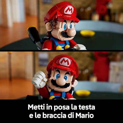 Mario Kart: Mario e Kart Standard - Personaggio Nintendo da Esposizione con Modellino di Auto per i Fan del Videogioco - 72037 - Lego - Immagine 3